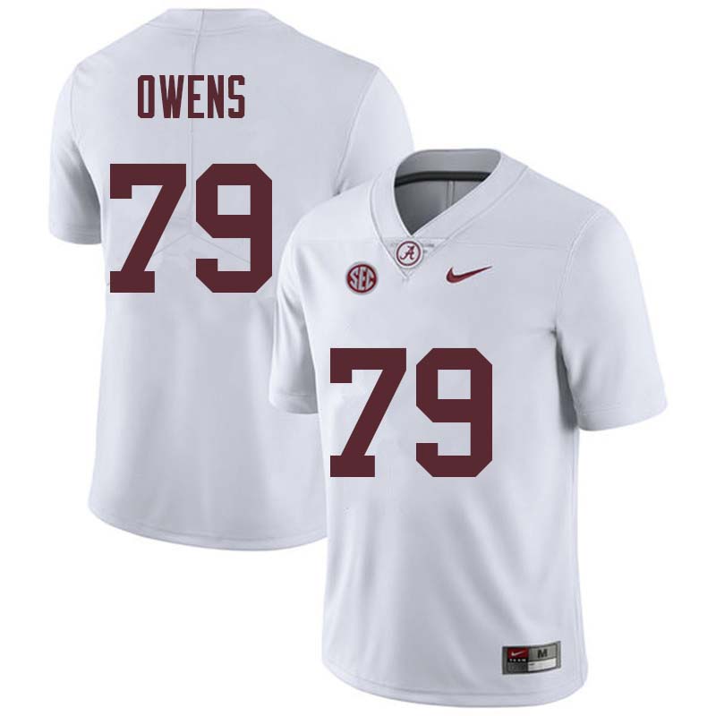 Men #79 Chris Owens Alabama Crimson Tide College Football Jerseys Sale-White